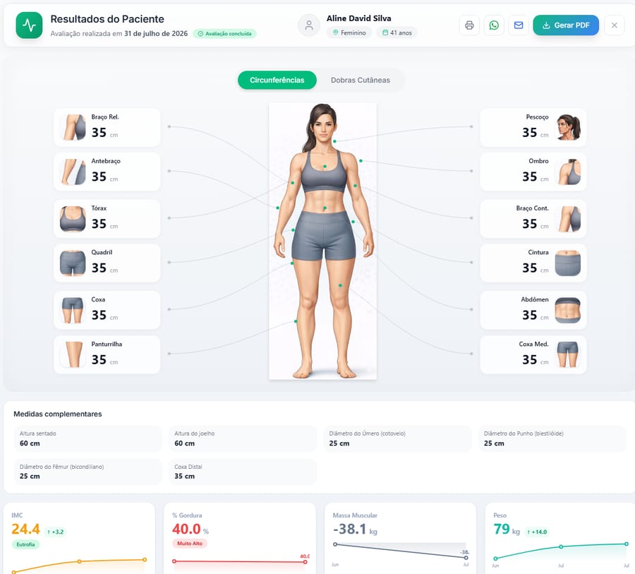 Tela da plataforma Diet Studio